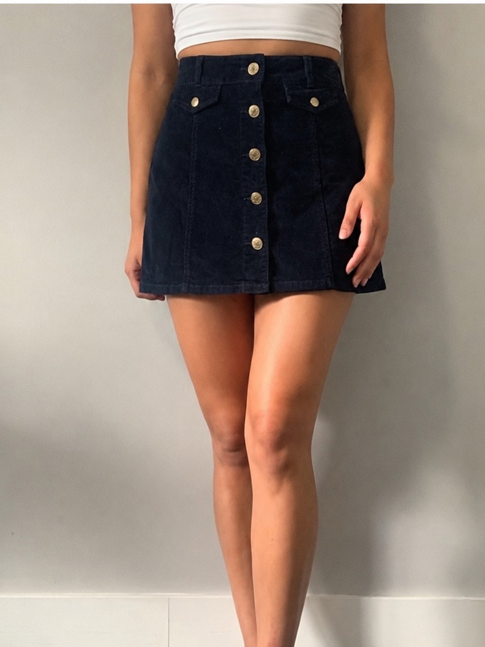 BDG Dark Blue Velvet Skirt | Women’s Size 2 💙✨🖤